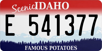 ID license plate E541377