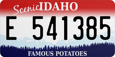 ID license plate E541385