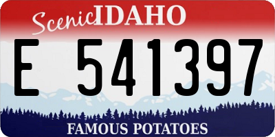 ID license plate E541397