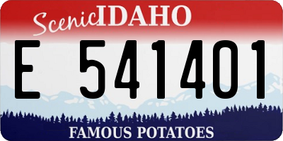 ID license plate E541401