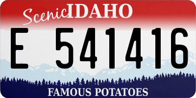 ID license plate E541416