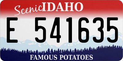 ID license plate E541635