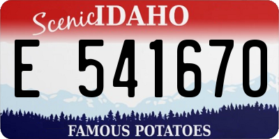 ID license plate E541670