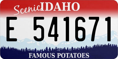 ID license plate E541671