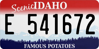ID license plate E541672
