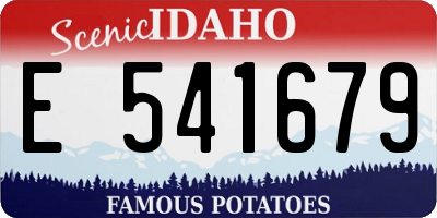ID license plate E541679