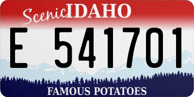ID license plate E541701