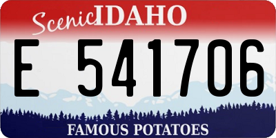 ID license plate E541706