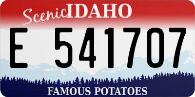 ID license plate E541707