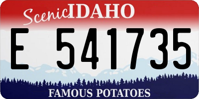 ID license plate E541735