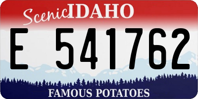 ID license plate E541762