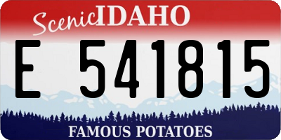 ID license plate E541815