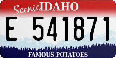 ID license plate E541871