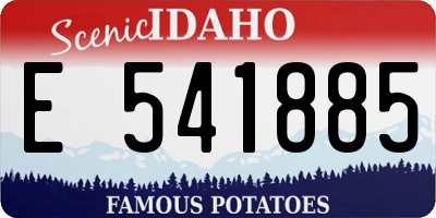 ID license plate E541885