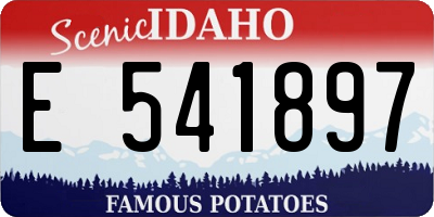 ID license plate E541897