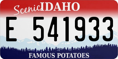 ID license plate E541933