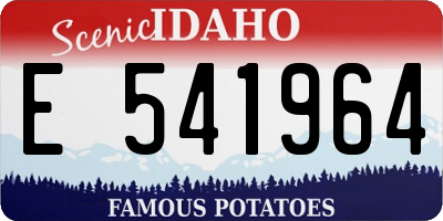 ID license plate E541964