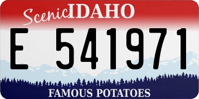 ID license plate E541971