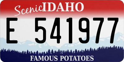 ID license plate E541977