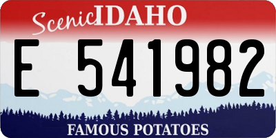 ID license plate E541982