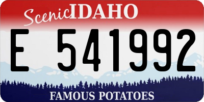 ID license plate E541992