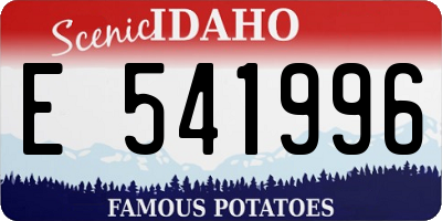 ID license plate E541996
