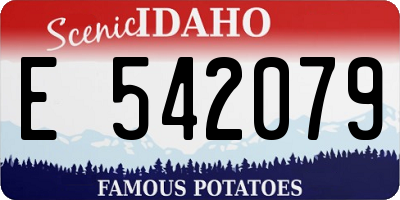 ID license plate E542079