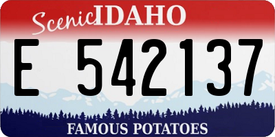ID license plate E542137