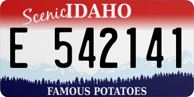 ID license plate E542141