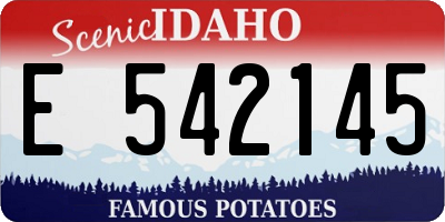 ID license plate E542145