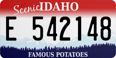 ID license plate E542148