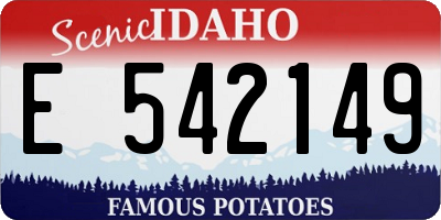 ID license plate E542149