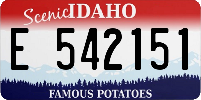 ID license plate E542151