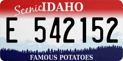 ID license plate E542152