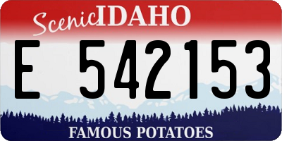 ID license plate E542153