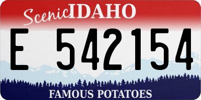 ID license plate E542154