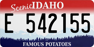 ID license plate E542155