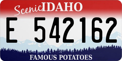 ID license plate E542162