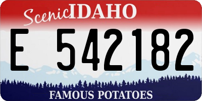ID license plate E542182