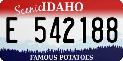 ID license plate E542188