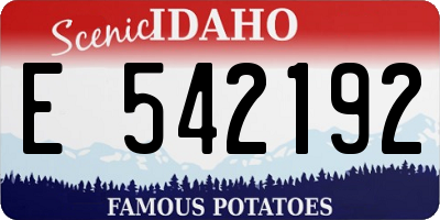 ID license plate E542192
