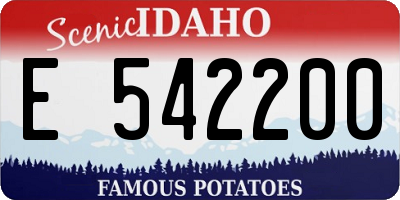 ID license plate E542200