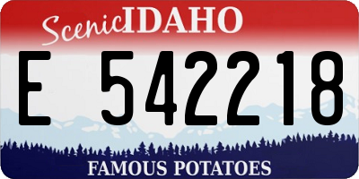 ID license plate E542218
