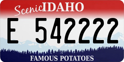 ID license plate E542222