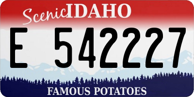 ID license plate E542227