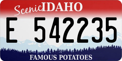 ID license plate E542235