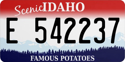 ID license plate E542237