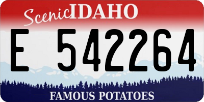 ID license plate E542264