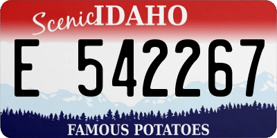 ID license plate E542267