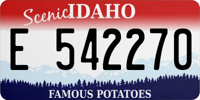 ID license plate E542270